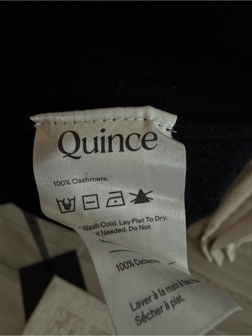 New Quince Womens Medium Mongolian Cashmere Crewneck Sweater Black Pullover NWT - Picture 6 of 7